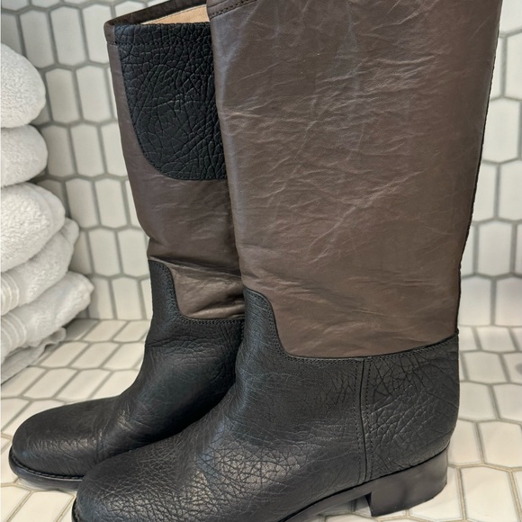 Chanel Two Tone Interlocking C Riding Boots - Picture 2 of 7